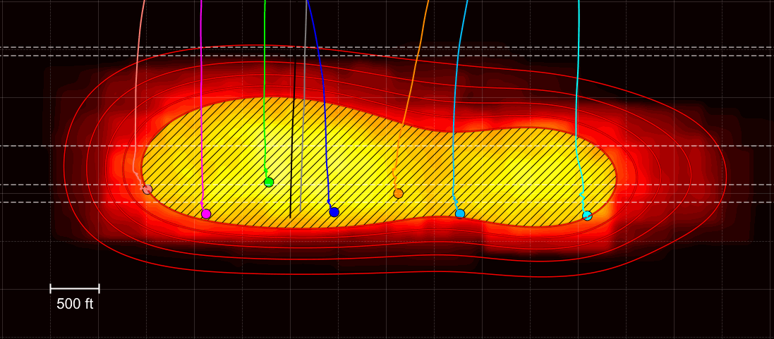 Cumulative Fracture Conductivity Map